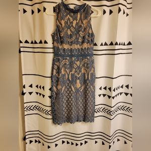 Lulu's Blueish-Gray Lace Dress